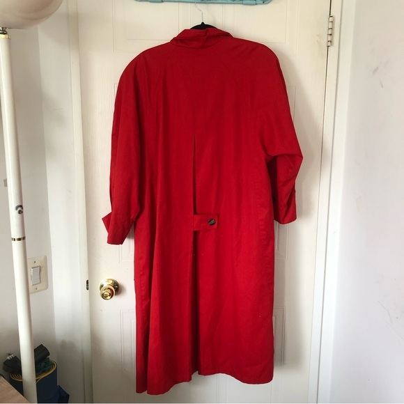 London Fog Red Trench Coat - Picture 7 of 16